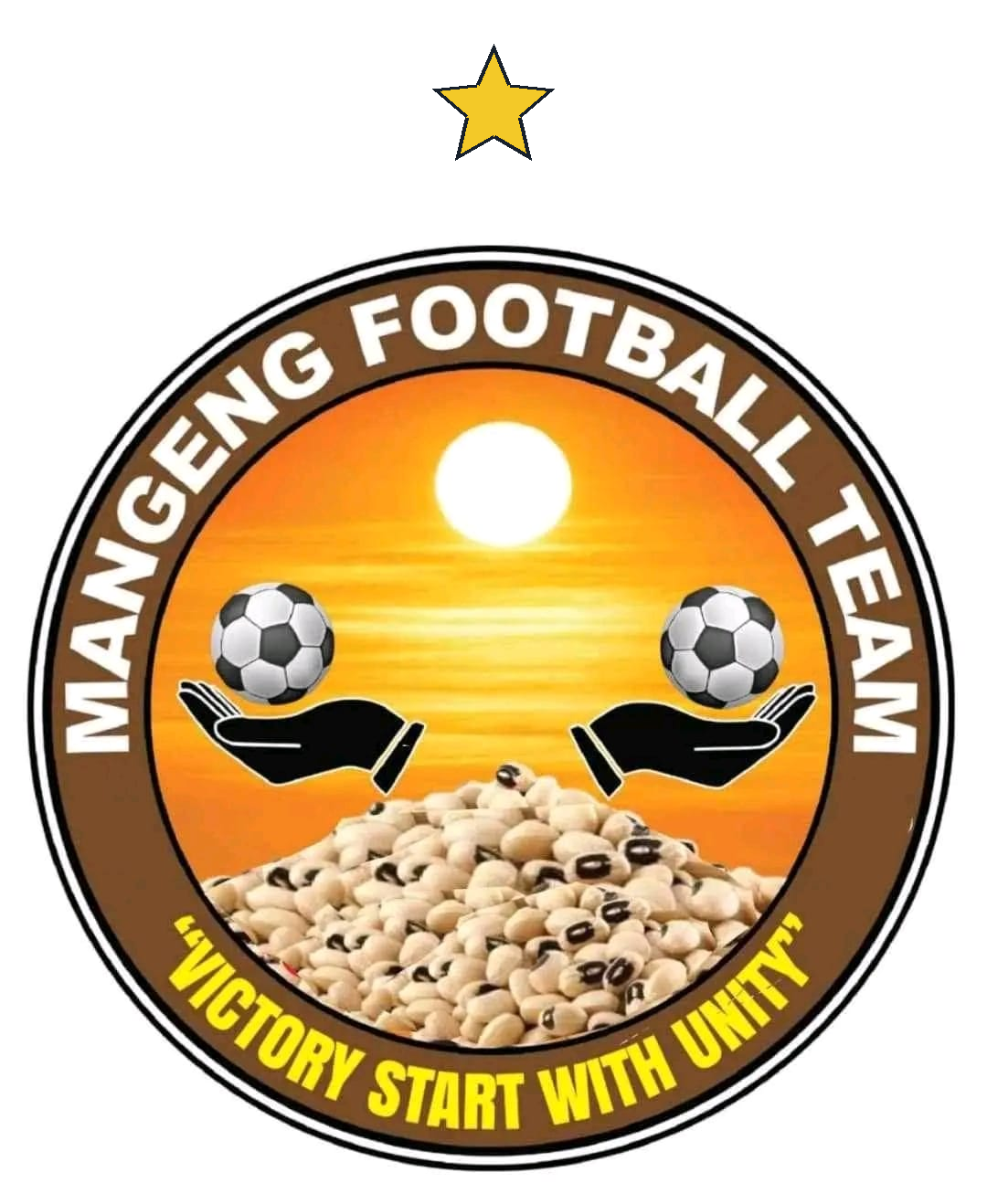 Mangeng Football Team logo with one championship star